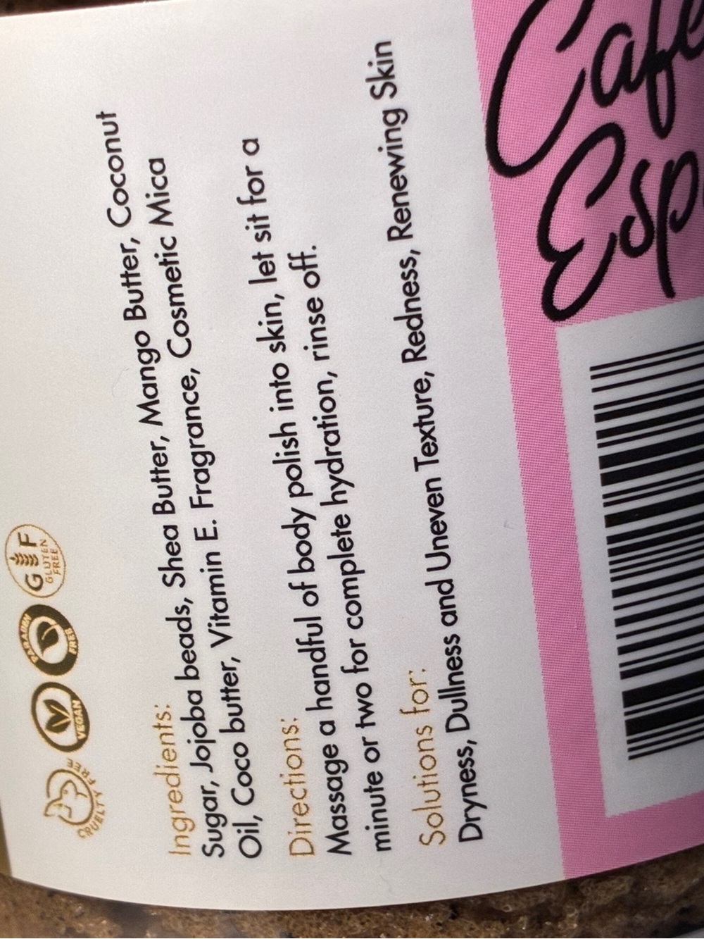 AMINNA Café Espresso Whipped Body Butter and Scrub - Picture 5 of 6